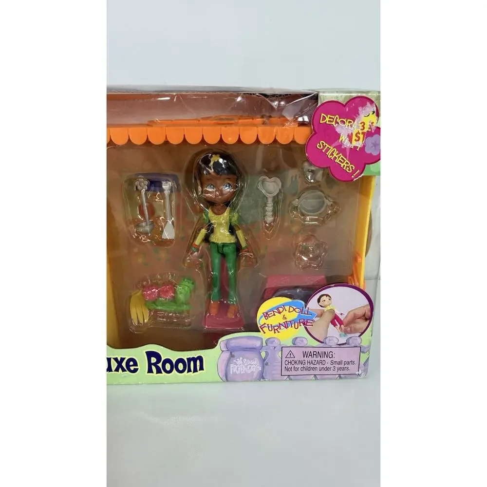 ES Toys Bendi Friend’s Deluxe Room Bendi African American Dolls Plus Furniture